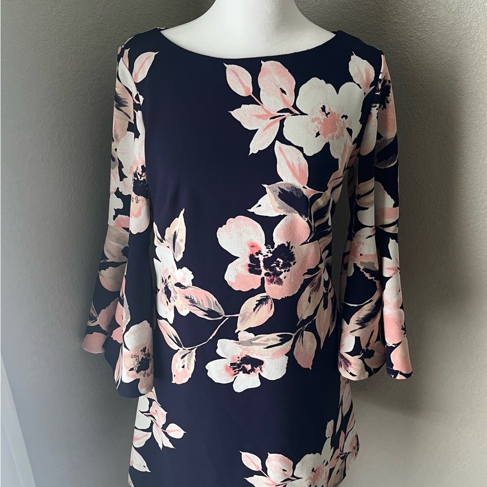 Floral Print Bell Sleeve Dress